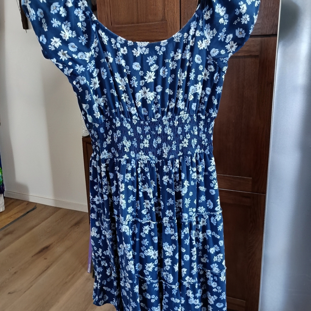 Floral Blue Juniors Dress